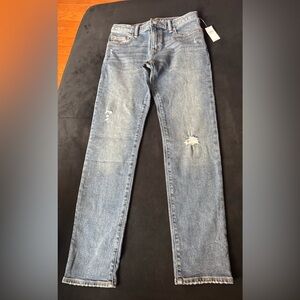 New GAP Girl’s Slim Fit Distressed Blue Jeans - Size 14 - NWT